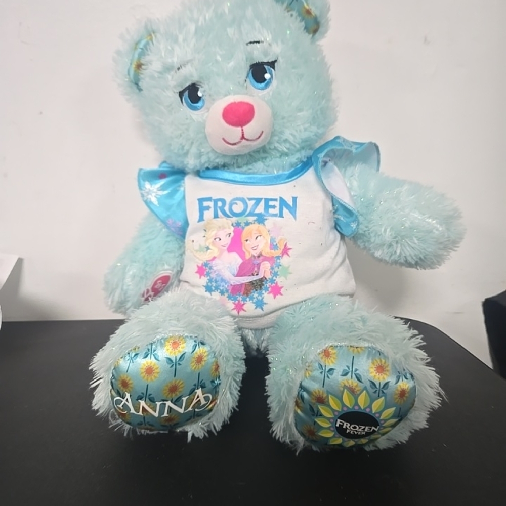 Build-A-Bear Frozen Themed Light Blue Stuffed Animal